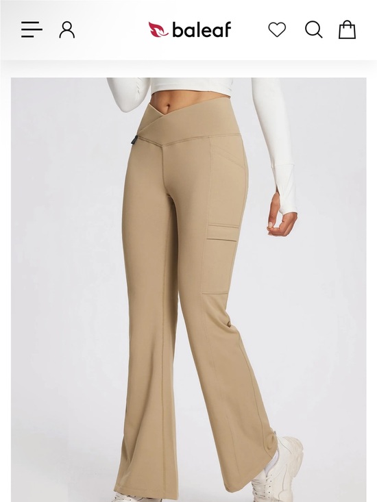 Baleaf Pants - Baleaf Fleece lined water resistant Cargo Flare Leggings size large